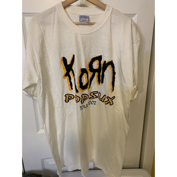 2002 Vintage Korn‎ Concert T Shirt Sz XL POP SUX TOUR! - DISTURBED White … - Picture 5 of 9